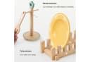 Flintry Spielgeschirr Set Holz mit Tassen Tellern Besteck & Ständer Bild 4