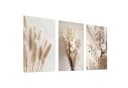 Zyronn Wandbild Boho Pampasgras Beige Leinwandbild 3er Set Bild 2