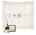 Zyronn Wandteppich Mondphasen Retro Astrologie Beige Schwarz Weiß Bild 2