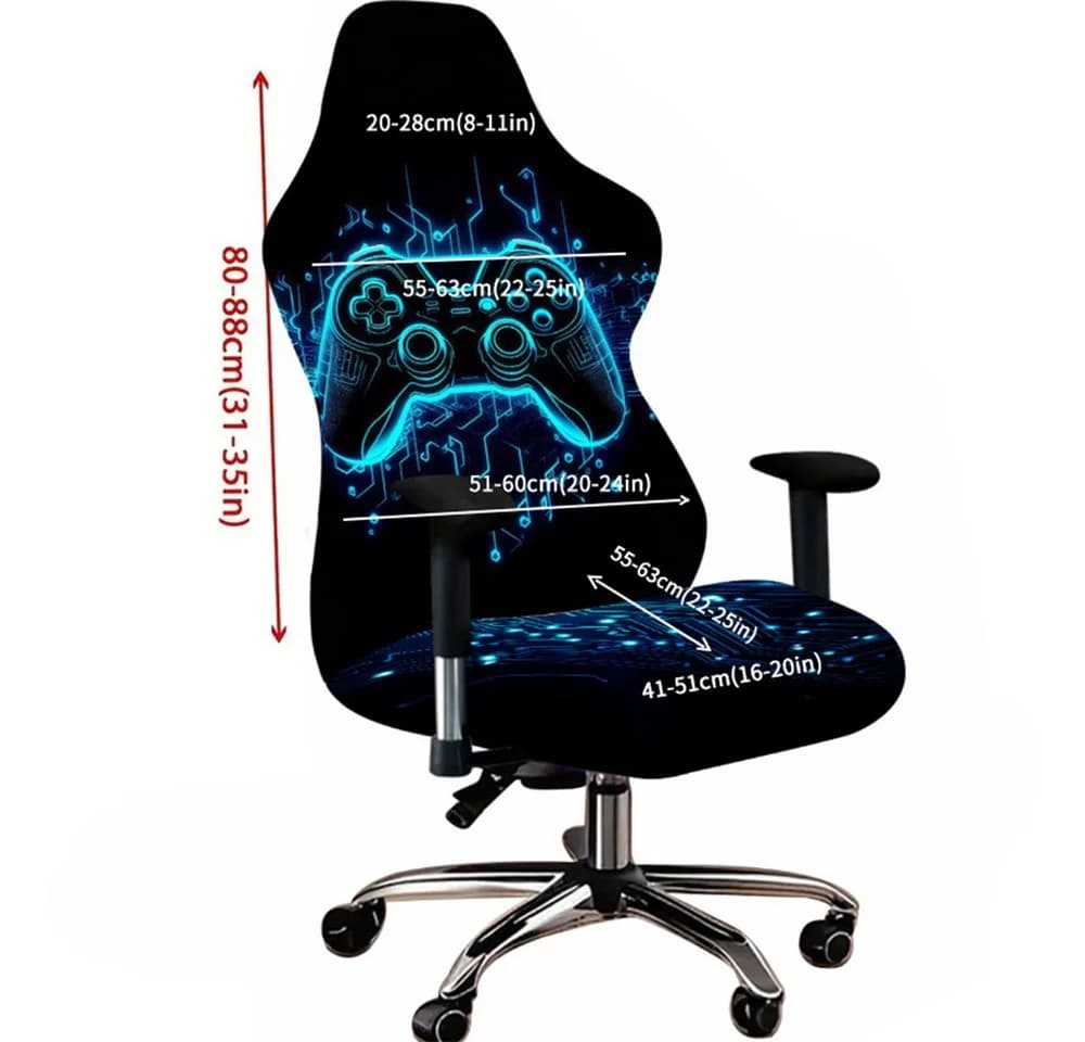 Diwzbyn Gaming-Stuhlbezug Set Elastisch Mesh Kratzfest 3D-Druck - Bild 4