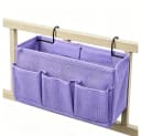 Diwzbyn Betttasche Organizer Hängeaufbewahrung Lila 3 Fächer Bild 2