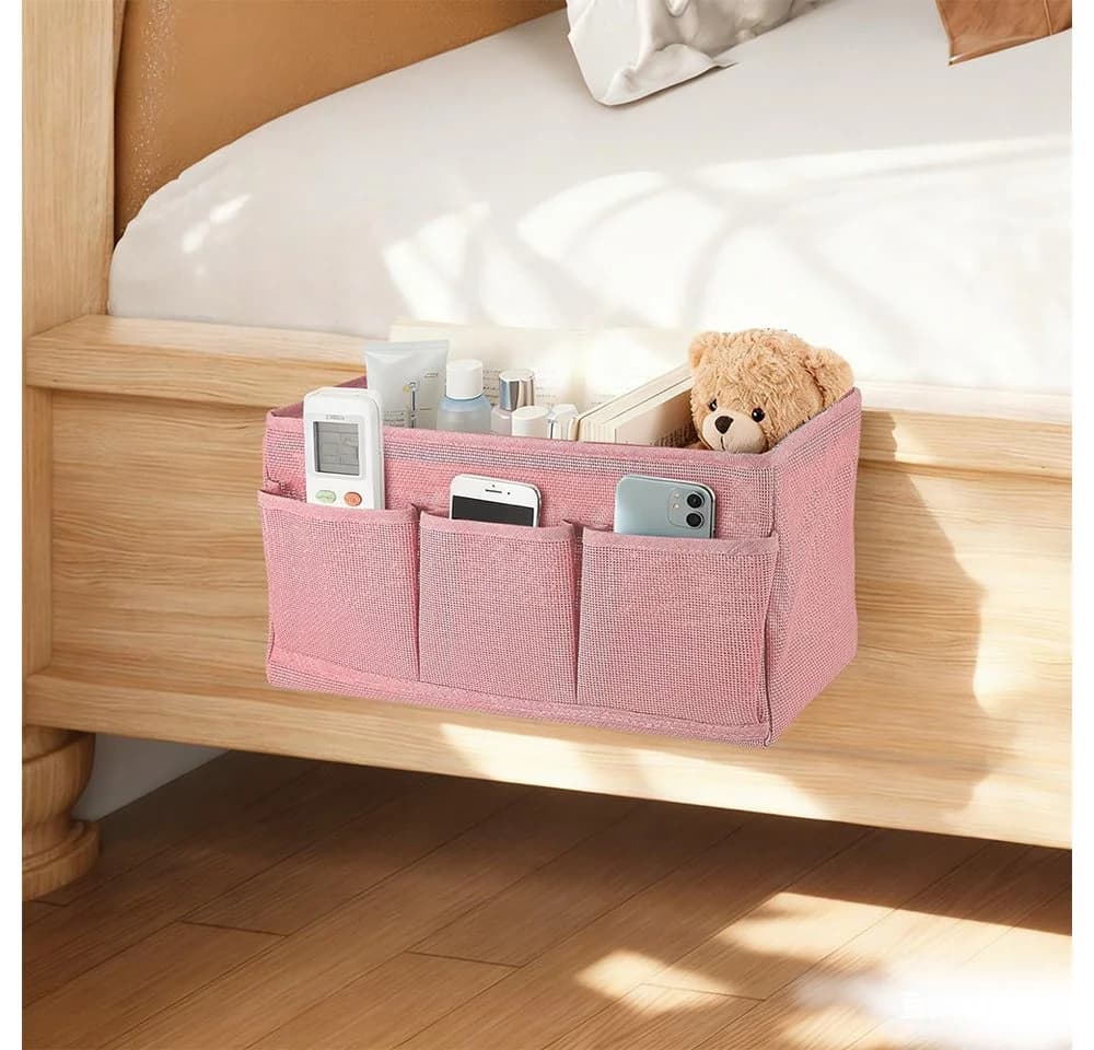 Diwzbyn Betttasche Organizer Hängeaufbewahrung Lila 3 Fächer - Bild 3