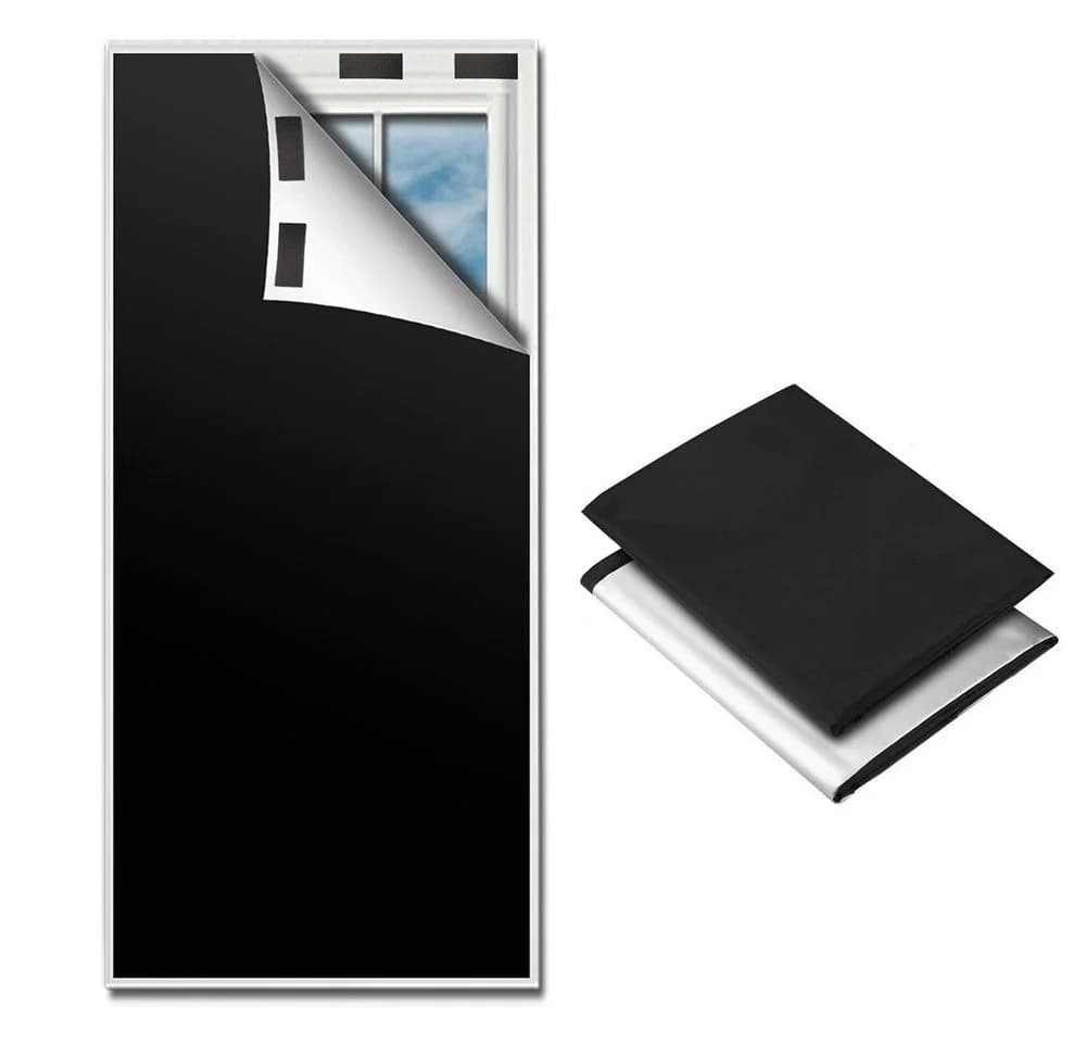 Agger Verdunklungsrollo Selbstklebend Zuschneidbar Silber - Bild 2
