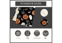 Sorvyzxn Tischläufer Halloween Leinen Kürbis-Geister-Motiv Bild 1