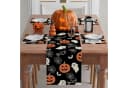 Sorvyzxn Tischläufer Halloween Leinen Kürbis-Geister-Motiv Bild 5