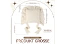 Zyronn Stuhlkissenbezug Landhausstil Beige mit Rüschen & Schleifen Bild 1