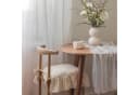 Zyronn Stuhlkissenbezug Landhausstil Beige mit Rüschen & Schleifen Bild 5