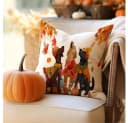 Diwzbyn Kissenbezug 2er Set 45x45 cm Herbstmotiv Hund Bild 5
