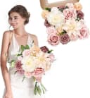 Diwzbyn Künstliche Blumen Set 24-tlg. Seidenblumen Mix Rosa Bild 2