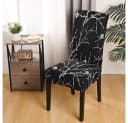 Zaewry Stuhlhusse Schwarz Stretch Polyester Esszimmerstuhlbezug Bild 4