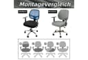 Diwzbyn Stuhlhusse Grau Waschbarer Bürodrehstuhlbezug Bild 4