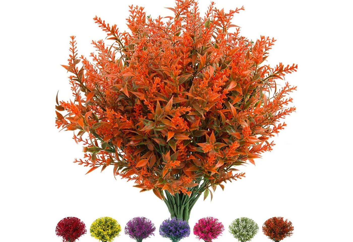 Diwzbyn Kunstblumenstrauß 8er-Set Herbst Deko Rot - Bild 2