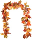 Sorvyzxn Kunstranke Herbst Girlande mit Ahornblättern & Kürbissen Bild 2