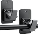 Diwzbyn Gardinenstangenhalter Selbstklebend Schwarz 2er/4er Set Bild 2