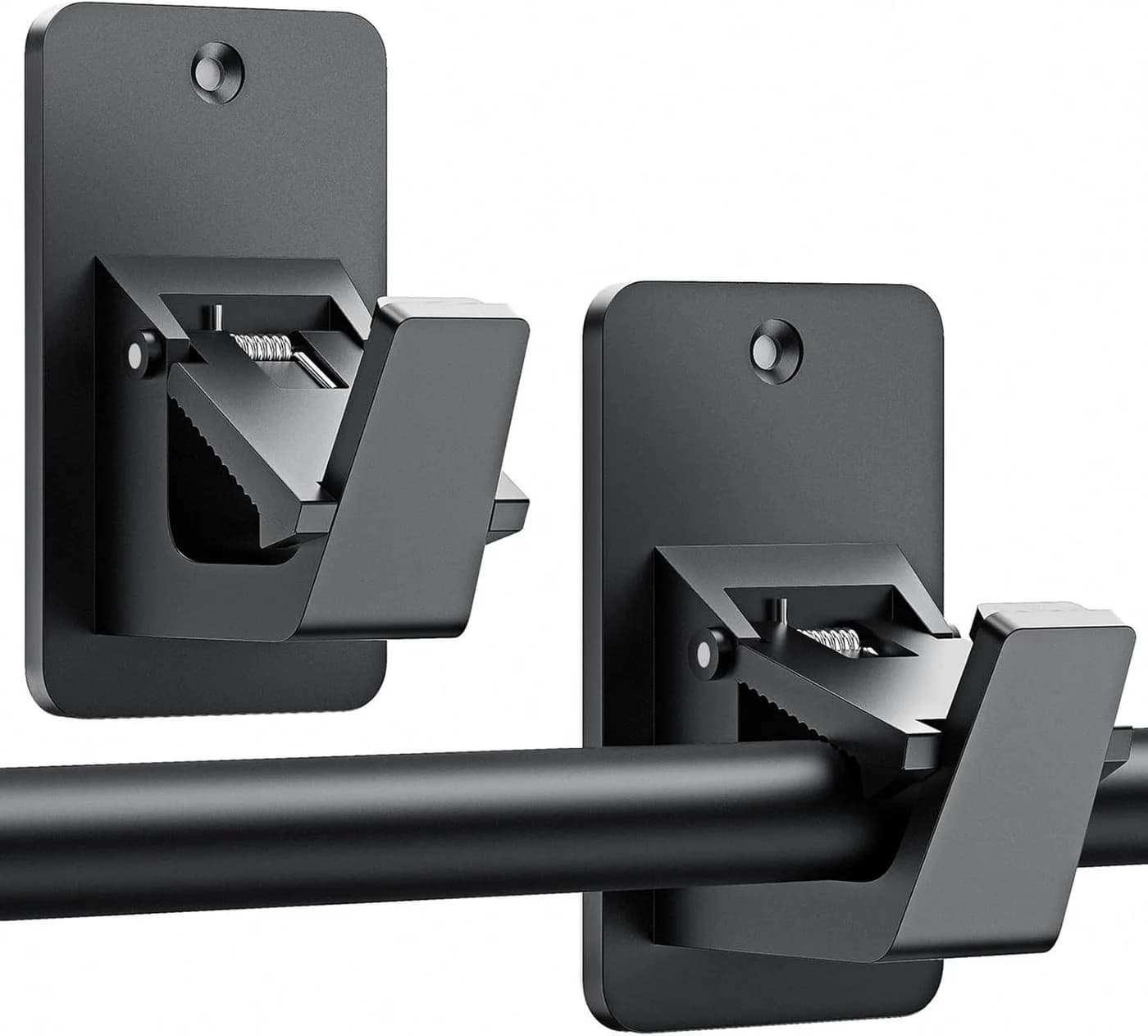 Diwzbyn Gardinenstangenhalter Selbstklebend Schwarz 2er/4er Set - Bild 2