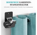 Diwzbyn Gardinenstangenhalter Selbstklebend Schwarz 2er/4er Set Bild 3