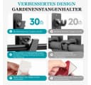 Diwzbyn Gardinenstangenhalter Selbstklebend Schwarz 2er/4er Set Bild 4