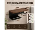 Diwzbyn Toilettenpapierhalter mit Ablage Schwarz Walnuss Edelstahl Bild 1