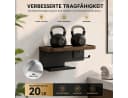 Diwzbyn Toilettenpapierhalter mit Ablage Schwarz Walnuss Edelstahl Bild 4