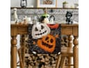 Sorvyzxn Tischläufer Halloween Schwarz Spinnennetz & Kürbis Motiv Bild 1