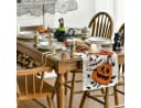 Sorvyzxn Tischläufer Halloween Weiß 33x183 cm Spinnennetz Kürbis Bild 3