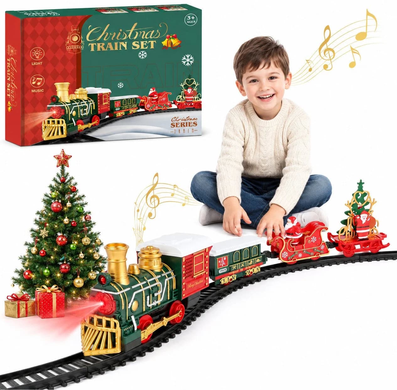 nsihing Elektrisches Spielzeugeisenbahn-Set mit Licht & Sound - Bild 2