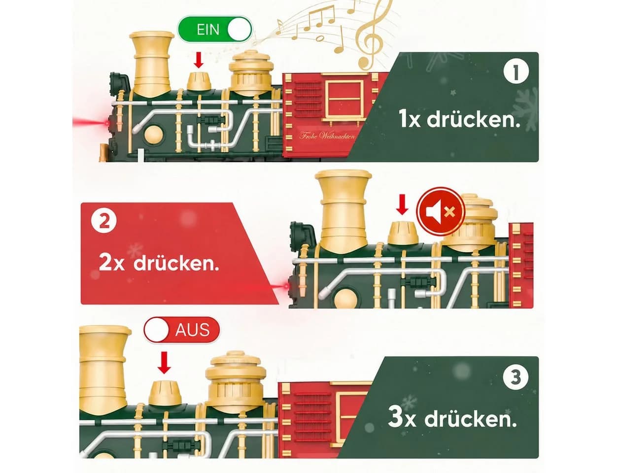 nsihing Elektrisches Spielzeugeisenbahn-Set mit Licht & Sound - Bild 5