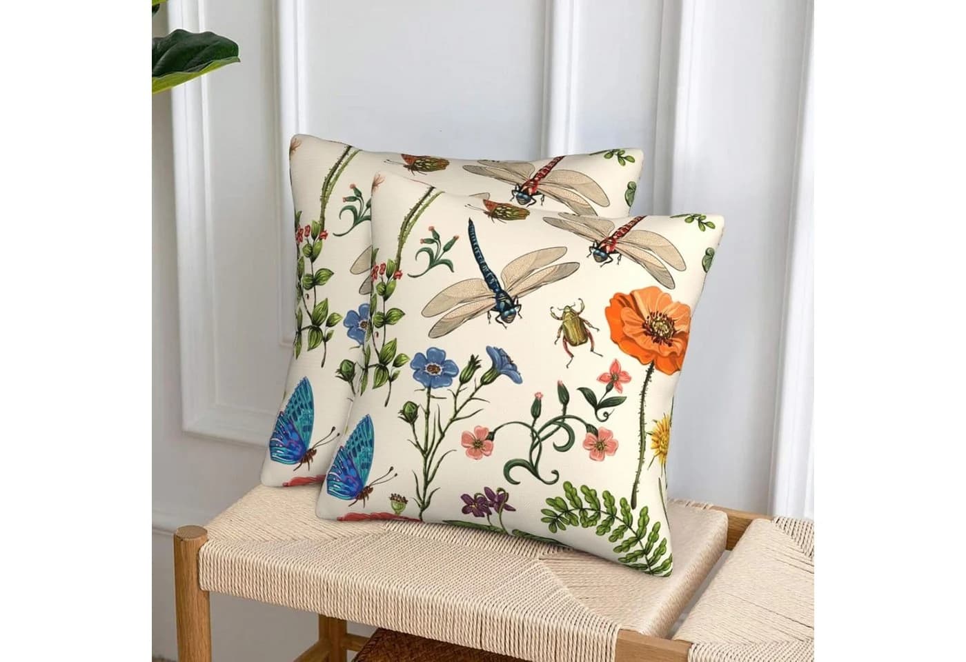 Diwzbyn Kissenbezug 4er-Set Blumenmuster Polyester - Bild 3