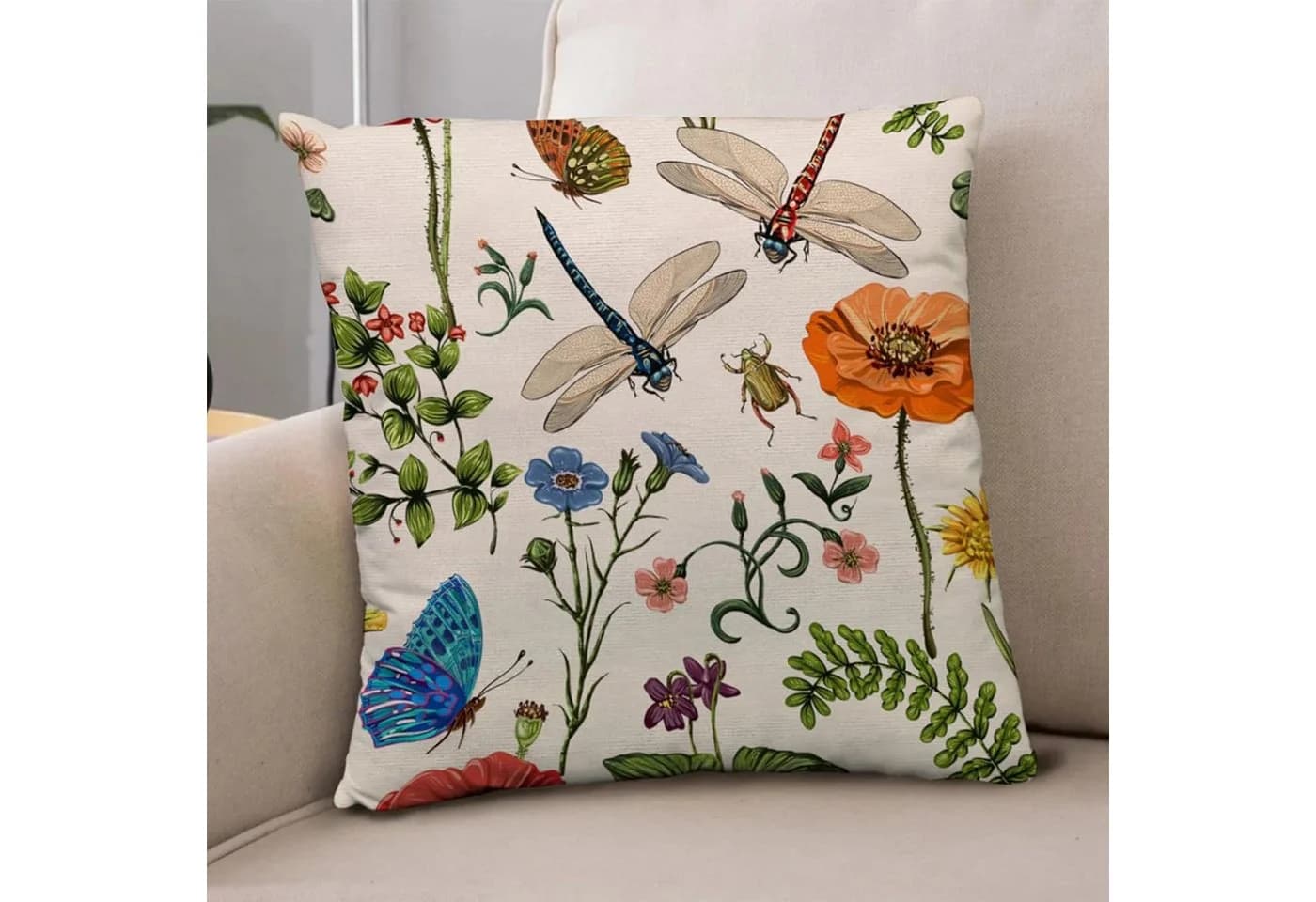 Diwzbyn Kissenbezug 4er-Set Blumenmuster Polyester - Bild 5