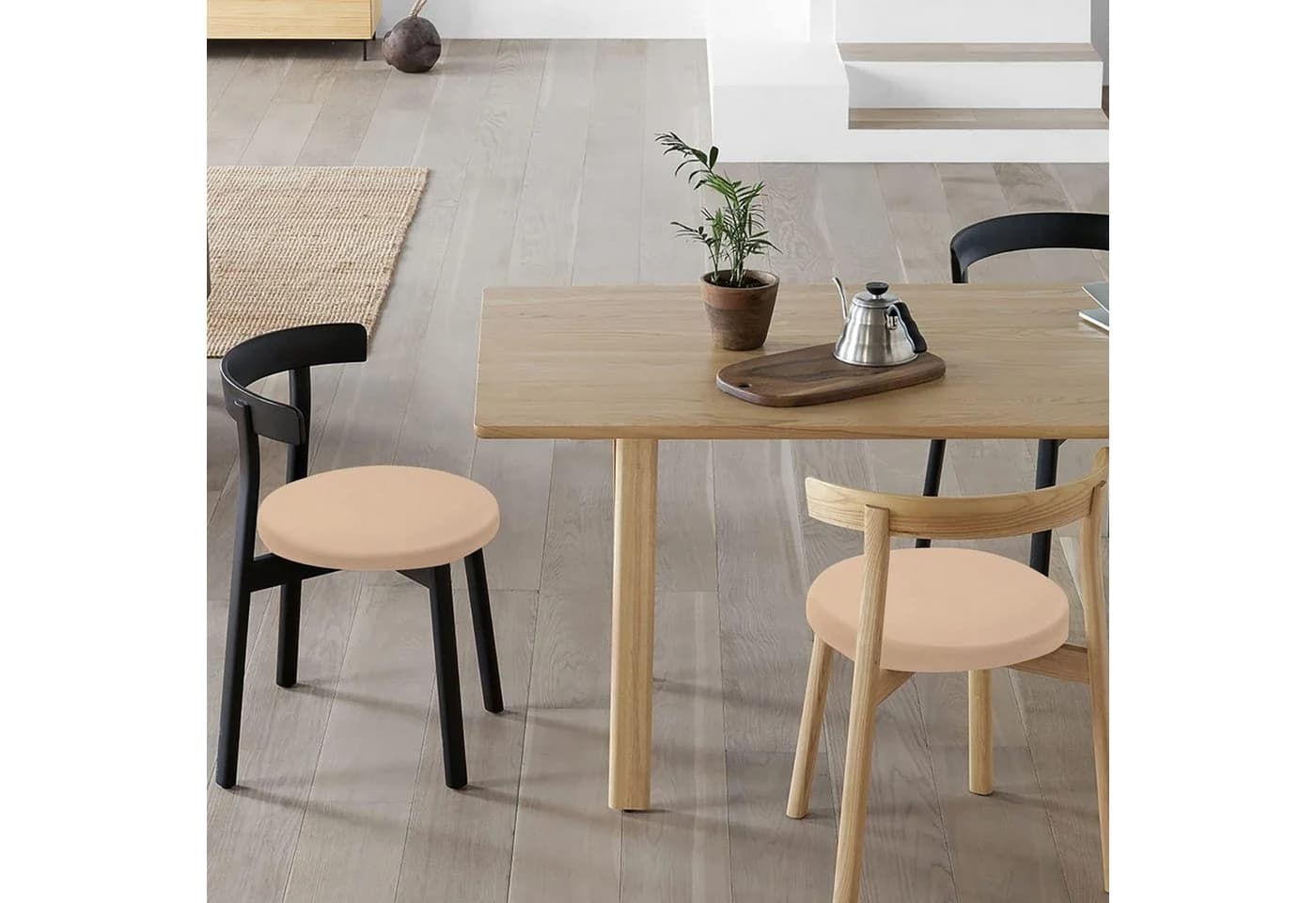 Diwzbyn Stuhlhusse Runder Barhockerbezug Polyester Elasthan