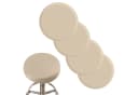 Diwzbyn Stuhlhusse Runder Barhockerbezug Beige Hochelastisch Bild 2