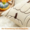 Sorvyzxn Kissenbezug 2er-Set Herbst Kürbis Motiv Orange Braun Polyester Bild 1