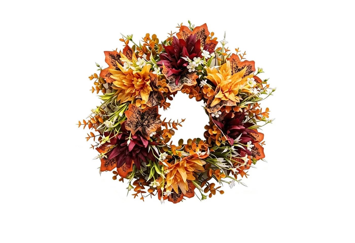 Diwzbyn Dekokranz Herbstlicher Thanksgiving-Kranz Bunt Kunststoff - Bild 2