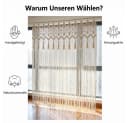 Diwzbyn Makramee Türvorhang Beige Boho Wandbehang Bild 1