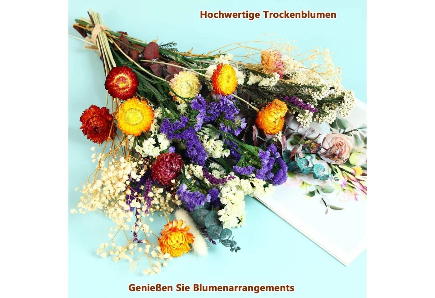 Diwzbyn Trockenblumenstrauß Groß Set Brautstrauß Getrocknet