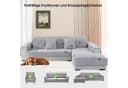 Zyronn Sofaschoner Rutschfest Hellgrau Kurzplush Bild 1