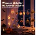 nsihing LED-Lichterkette Halloween 20LED Kürbis Batterie 2 Modi Wetterfest Bild 4
