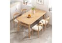Diwzbyn Stuhlhusse 4er Set Beige Stretch Bezug mit Karomuster Bild 1