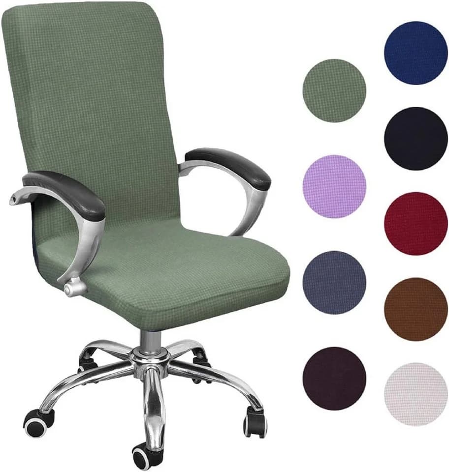 Diwzbyn Bürostuhlhusse Grün Elastischer Universal Stretch Stuhlbezug - Bild 2