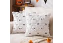 Sorvyzxn Kissenbezug Halloween 2er Set 45x45 cm Weiß/Schwarz 3D-Geister Bild 1