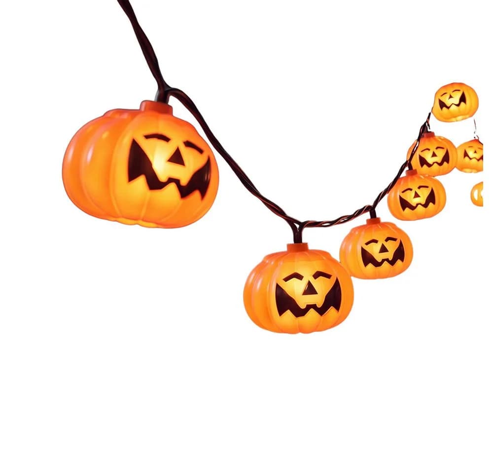 nsihing LED-Lichterkette Halloween Kürbis 3m 20 LEDs Orange - Bild 2