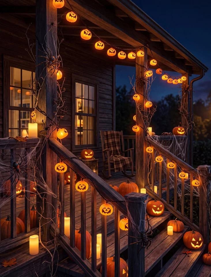 nsihing LED-Lichterkette Halloween Kürbis 3m 20 LEDs Orange - Bild 4