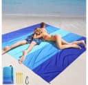 Diwzbyn Picknickdecke Stranddecke Wasserdicht Sandfrei Blau 210x200cm Bild 1