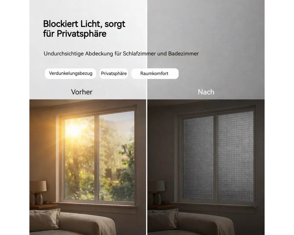 Diwzbyn Sonnenschutz-Fensterfolie Silber Aluminiumfolie Isolierfolie - Bild 3