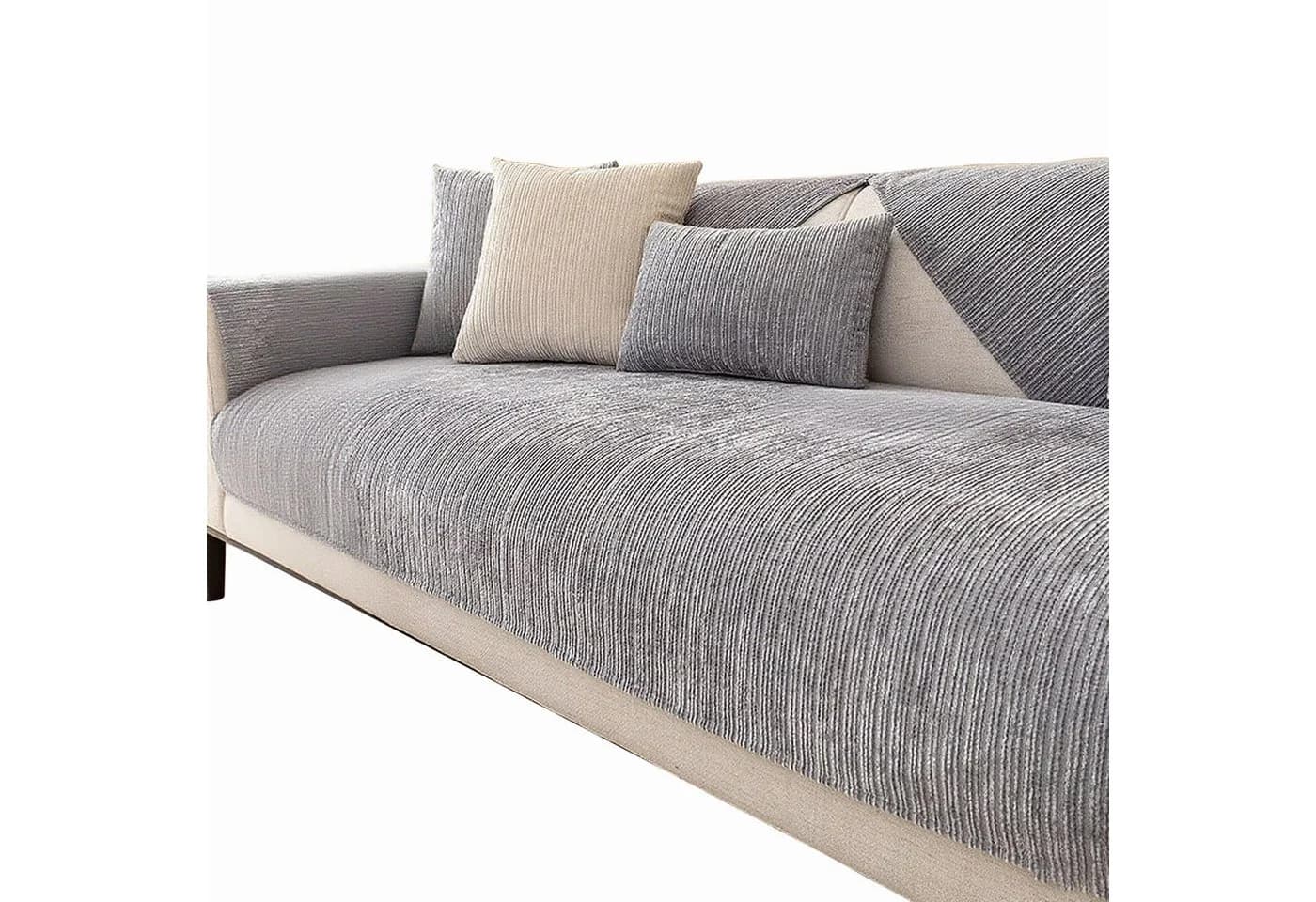 Zaewry Sofaschoner Grau Universal Rutschfest Waschbar - Bild 2
