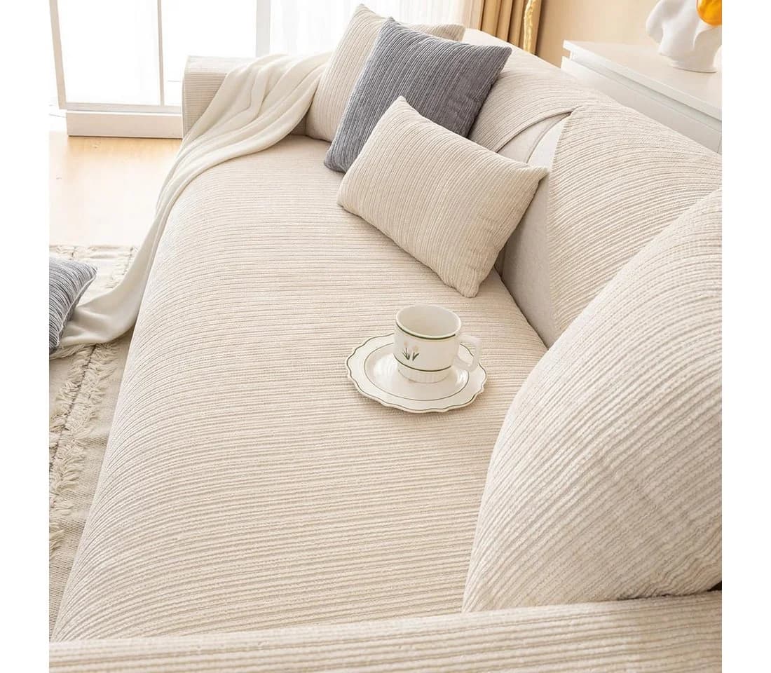 Zaewry Sofaschoner Grau Universal Rutschfest Waschbar - Bild 3