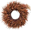 Künstlicher Eukalyptus-Herbstkranz 70 cm in Orange & Braun Bild 2