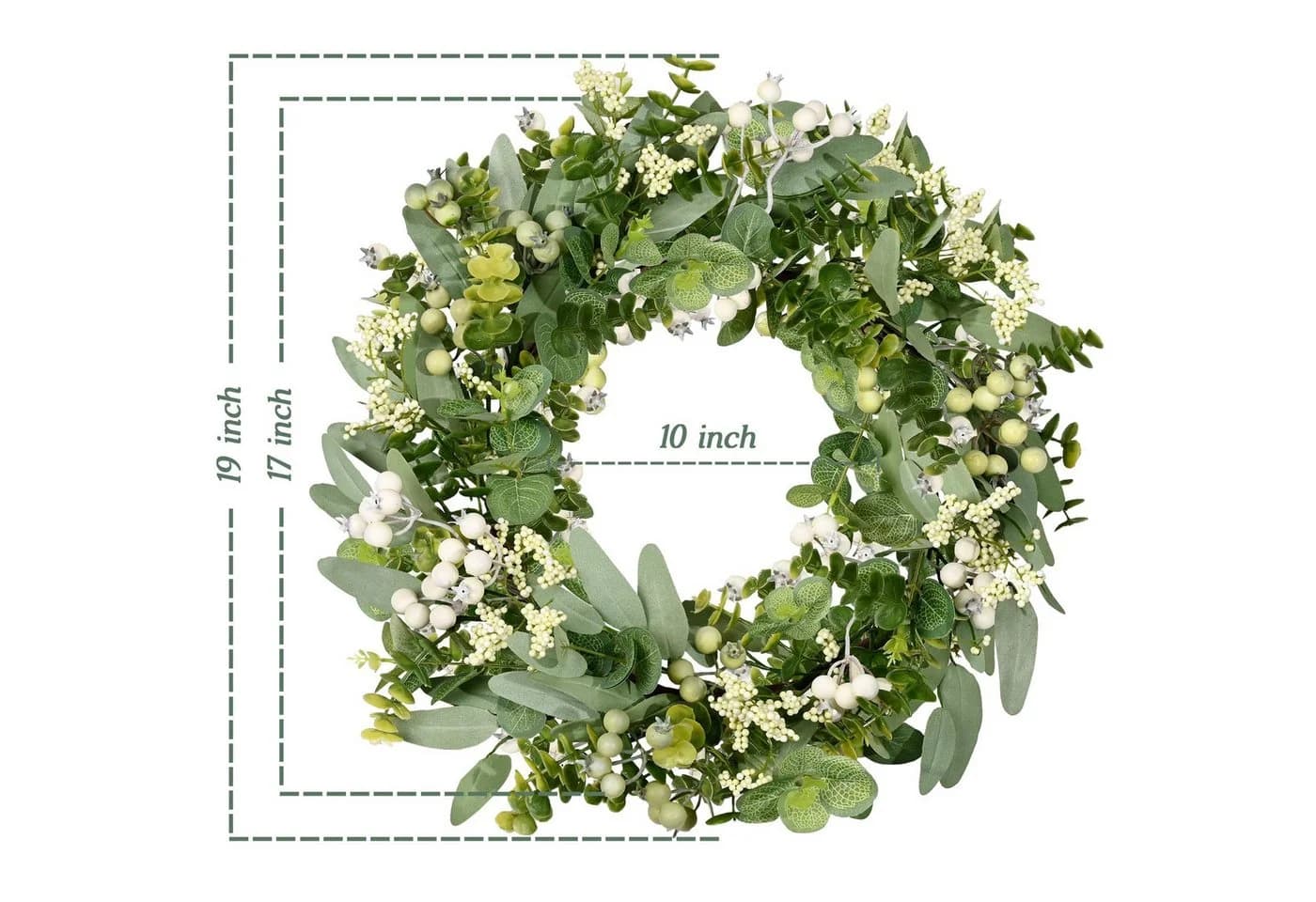 Diwzbyn Dekokranz Grün Eukalyptus 48cm