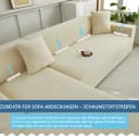 Diwzbyn Sofabezug High Stretch Beige Moderne Sofahusse Bild 4