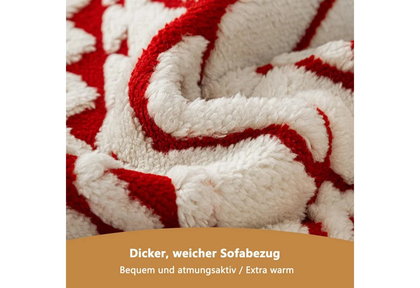 Diwzbyn Sofaschoner Plüsch Grau Rutschfest Waschbar - Bild 3
